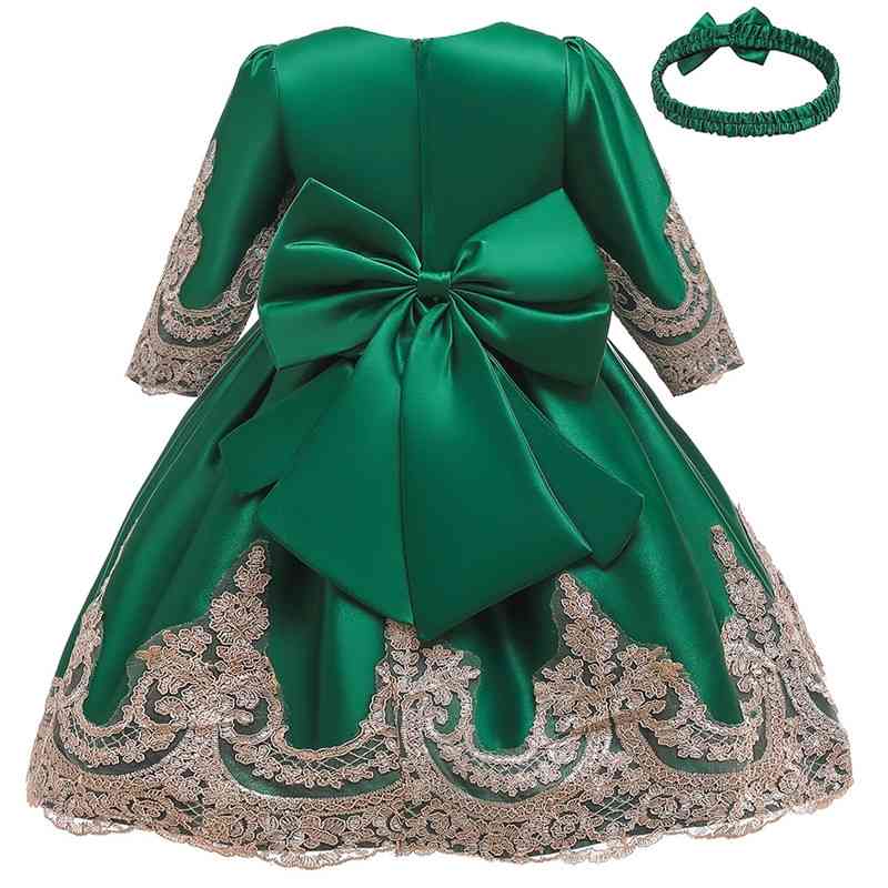 Flower Girl Dress Tutu Christmas Long Sleeve For Year Children Clothing Winter Kids es 210508