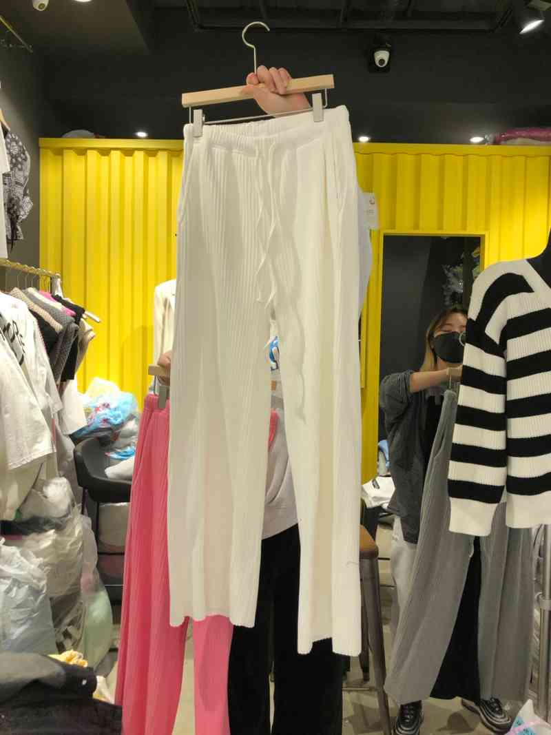 Summer Thin Solid Elastic High Waist Pink Wide Leg Pants Women Cotton Loose Casual Fashion Pantalones De Mujer Oversize Wild 210429