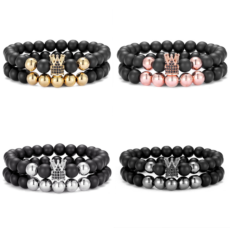 Handmade Crown bracelet men bracelets for women Beads pulseras pulseira mens jewellery femme armband pulseiras homme bileklik, Black
Handmade Crown bracelet men bracelets for women Beads pulseras pulseira mens jewellery femme armband pulseiras homme bileklik, Black