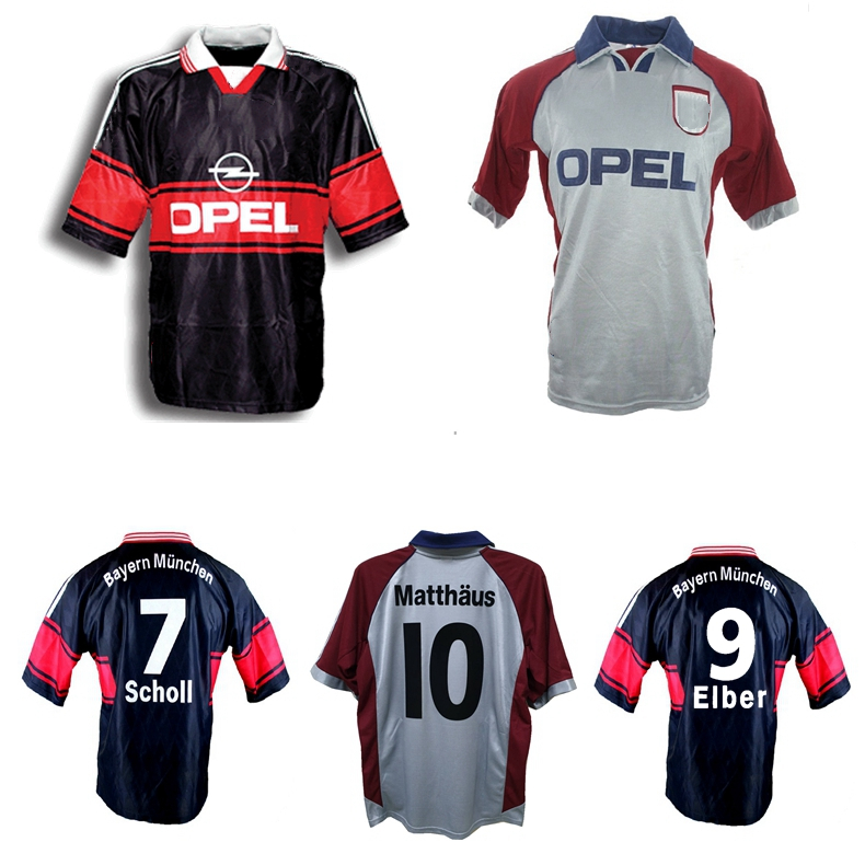 1997 1998 1999 Matthaus Elber retro soccer jersey Scholl Effenberg Basler Bayern Munich Lizarazu Kuffour Jancker vintage classic football shirt, 97 99 home jersey
1997 1998 1999 Matthaus Elber retro soccer jersey Scholl Effenberg Basler Bayern Munich Lizarazu Kuffour Jancker vintage classic football shirt, 97 99 home jersey