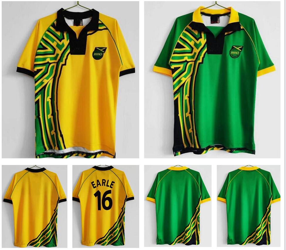 1998 Jamaica Jerseys retro world cup Reggae Boyz GARDNER SINCLAIR BROWN DAWES SIMPSON CARGILL WHITMORE EARLE POWELL GAYLE WILLIAMS BOYD classic football shirts
1998 Jamaica Jerseys retro world cup Reggae Boyz GARDNER SINCLAIR BROWN DAWES SIMPSON CARGILL WHITMORE EARLE POWELL GAYLE WILLIAMS BOYD classic football shirts