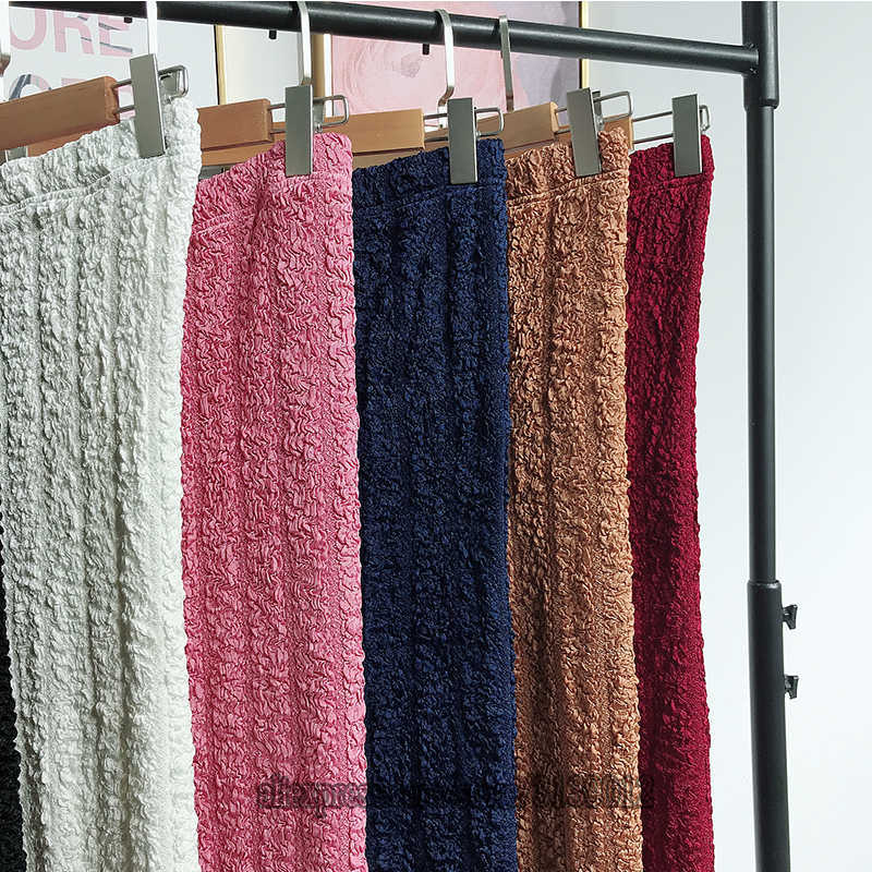 Faldas Mujer Moda Muslim Knitted High Waist Maxi Pencil Long Skirt Jupe Longue Femme Skirts Clothing Crayon 210621