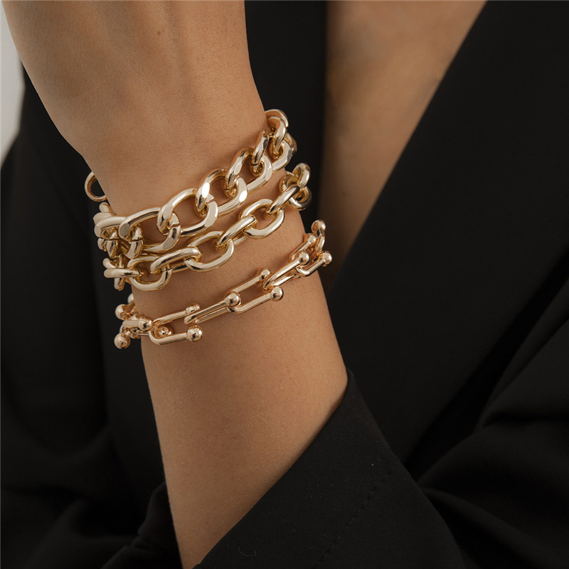 European Hollow Out Thick Cross Chains Geometric Aluminum Multi Layer Bracelets Women Punk Hip Hop Party Silver Hand Link Jewelry Wholesale
European Hollow Out Thick Cross Chains Geometric Aluminum Multi Layer Bracelets Women Punk Hip Hop Party Silver Hand Link Jewelry Wholesale
