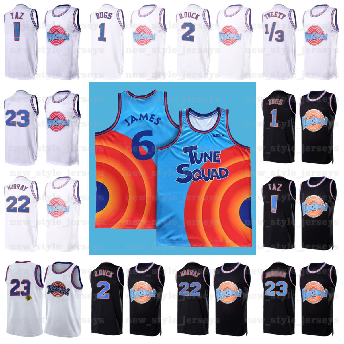 NCAA Mens Movie Space Jam 2 Jersey Bugs Bunny LeBron Michael D.DUCK ! Taz 1/3 Tweety 22 Bill Murray 10 Lola Basketball Jerseys James, Black;red
NCAA Mens Movie Space Jam 2 Jersey Bugs Bunny LeBron Michael D.DUCK ! Taz 1/3 Tweety 22 Bill Murray 10 Lola Basketball Jerseys James, Black;red