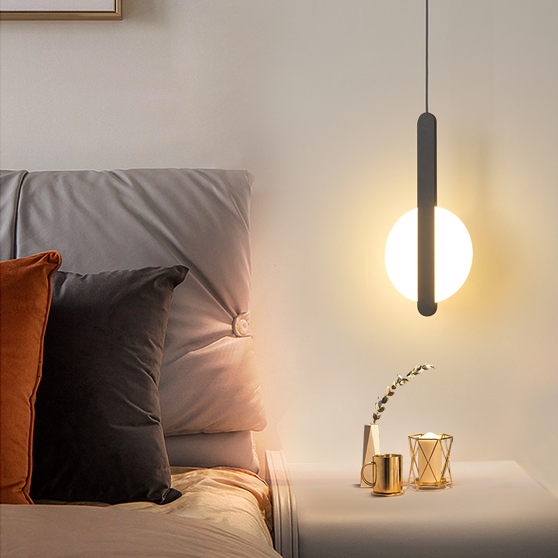 Modern Art Long Cable Bedside Hanging Lamp Acrylic Sconces Bar Office Bedroom Pendant Lights Warm white Light