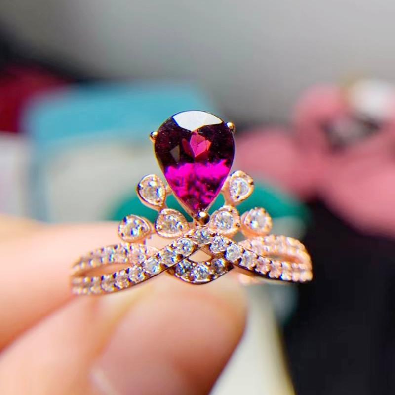 Cluster Rings Natural Real Pyrope Crown Ring Per Jewelry 5*7mm 1ct Gemstone 925 Sterling Silver Fine T214289, Golden;silver
Cluster Rings Natural Real Pyrope Crown Ring Per Jewelry 5*7mm 1ct Gemstone 925 Sterling Silver Fine T214289, Golden;silver
