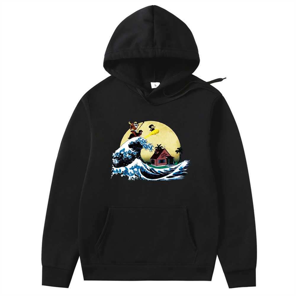 Men Hoodies Sweatshirts Autumn Winter Fashion turtle Goku print Hoodie Sweatshirt Men Women Oversized Hooded Streetwear Clothing H0910