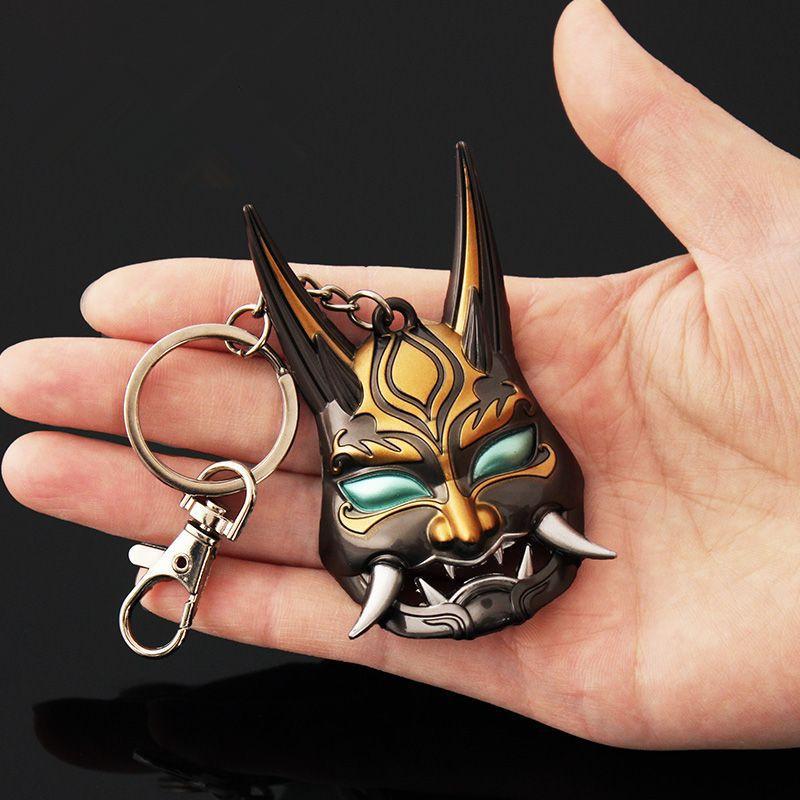 Keychains Genshen Impact Peripheral Games Little Yaksha Prajna Demon Mask Necklace Key Chain Vintage Metal Punk Jewelry Gift
Keychains Genshen Impact Peripheral Games Little Yaksha Prajna Demon Mask Necklace Key Chain Vintage Metal Punk Jewelry Gift