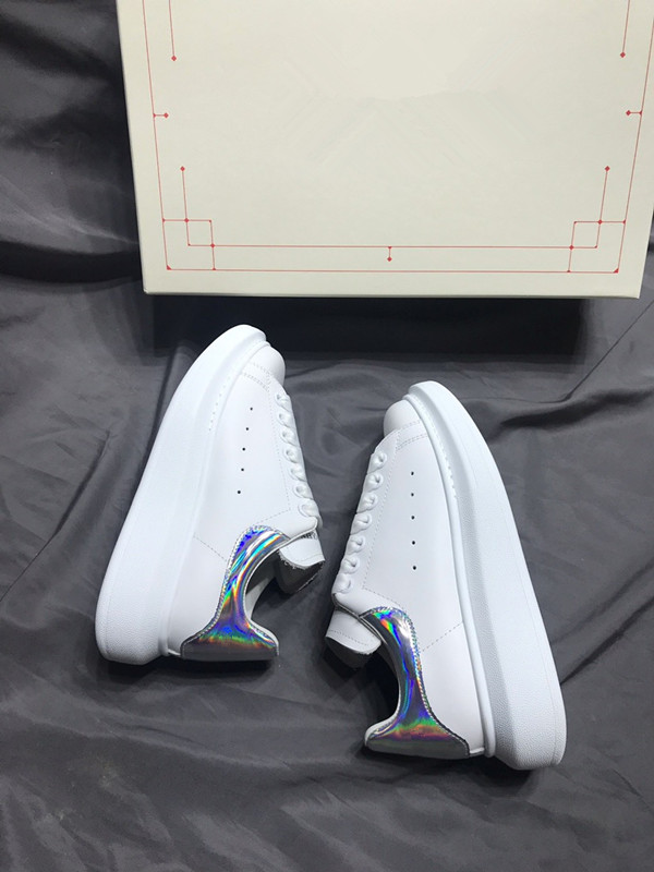 Men Women Multicolour Sneakers Glow Graffiti Platform Trainers real Leather Lace-up Reflective Casual Shoes 34-44