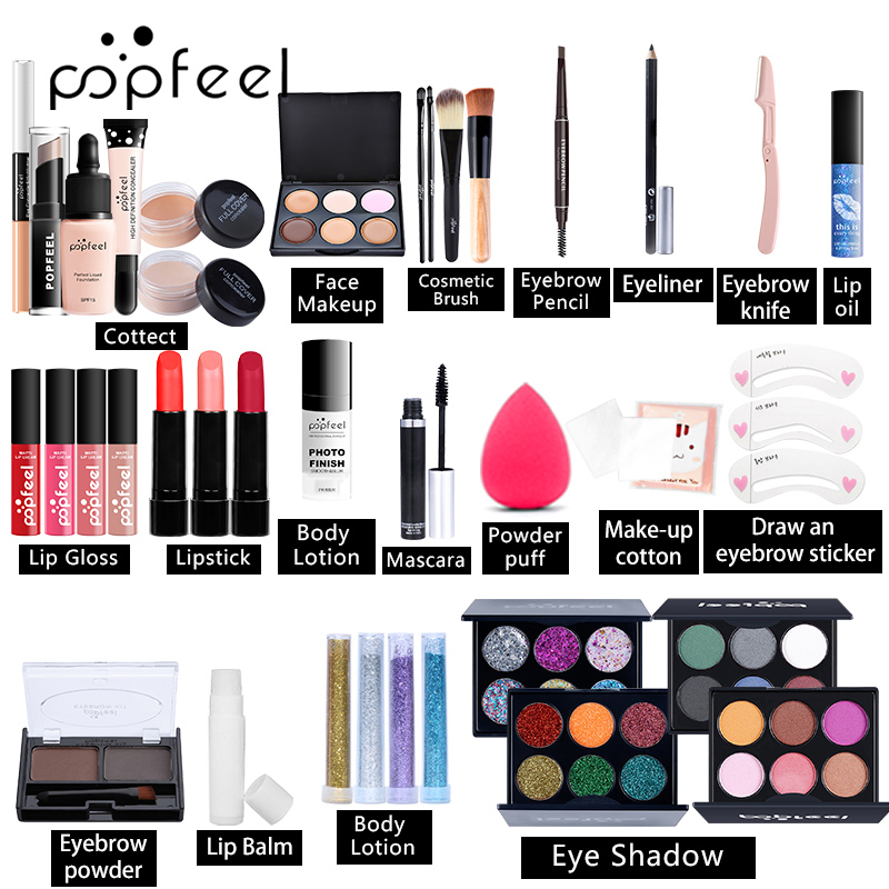 POPFEEL ALL IN ONE Makeup sets For Girl new arrival 20 different styles Full Professional cosmetic kit8764609