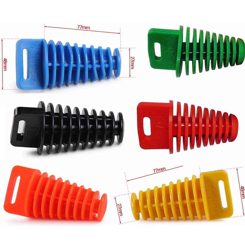 Motorcycle Exhaust Pipe Muffler 27-48mm 33-62mm Rocket Dirt Bike Universal Wash Waterproof Plug Silencer Pipes Accessory