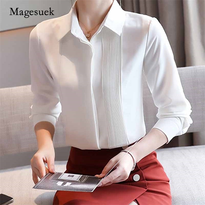 Women Elegant White Blouse Loose Long Sleeve Classic Chiffon Shirt Female Shirts Lady Simple Style Tops Clothes Blusas 10857 210518
Women Elegant White Blouse Loose Long Sleeve Classic Chiffon Shirt Female Shirts Lady Simple Style Tops Clothes Blusas 10857 210518
