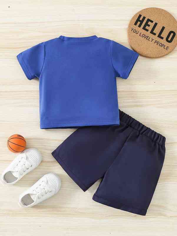 Baby Slogan Graphic Tee & Shorts SHE