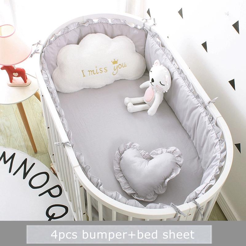 5pcs Set Nordic Oval Baby Bed Bumper Crib Sides Flounces Cot For Born Cotton Bedings Room Decoration Bedding Sets
5pcs Set Nordic Oval Baby Bed Bumper Crib Sides Flounces Cot For Born Cotton Bedings Room Decoration Bedding Sets
