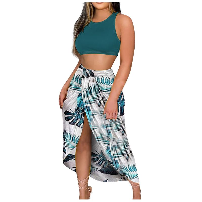 Women' Swimwear Women Sexy Suit Tie High Split Print Suspender Two Piece Mini Vest Skirt Summer Dress Short Puff Sleeve Flroal Printe, Brown
Women' Swimwear Women Sexy Suit Tie High Split Print Suspender Two Piece Mini Vest Skirt Summer Dress Short Puff Sleeve Flroal Printe, Brown
