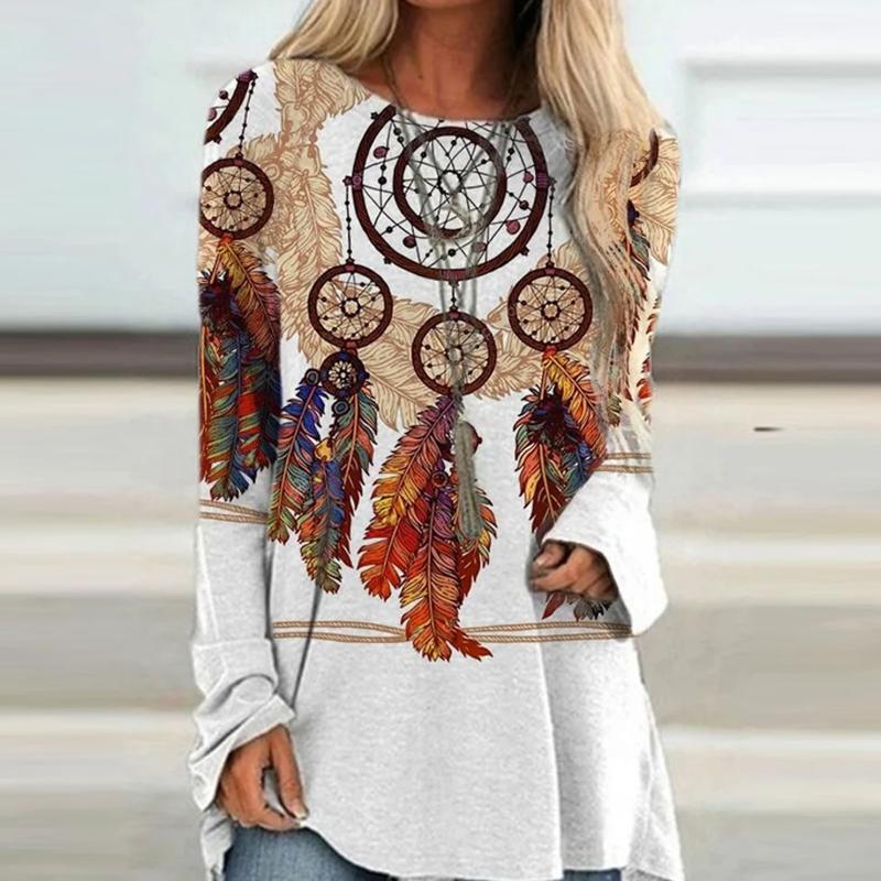 Women' T-Shirt Harajuku Tshirts Women Plus Size Fashion Womens Leisure Print Long Sleeve Round Neck Casual Loose Tops Ropa De Mujer 2021, White
Women' T-Shirt Harajuku Tshirts Women Plus Size Fashion Womens Leisure Print Long Sleeve Round Neck Casual Loose Tops Ropa De Mujer 2021, White