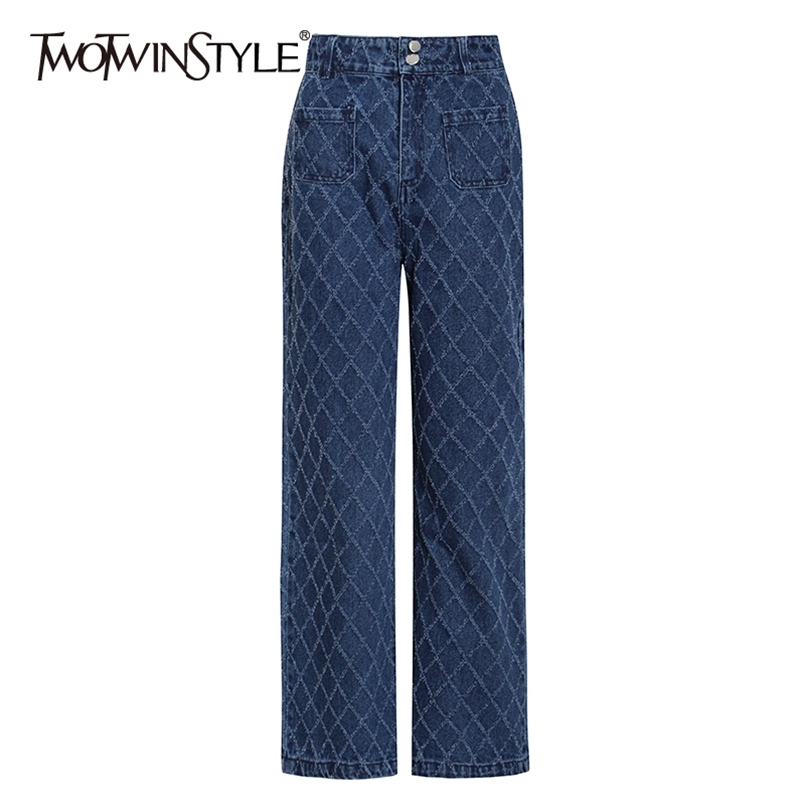 Plaid Wide Leg Jeans For Women High Waist Pocket Straight Large Size Casual Denim Trousers Female Fashion 210521, Blue
Plaid Wide Leg Jeans For Women High Waist Pocket Straight Large Size Casual Denim Trousers Female Fashion 210521, Blue