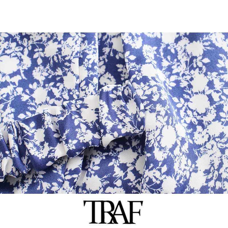 TRAF Women Fashion Floral Print Cropped Tank Tops Vintage Backless Waist Side Zipper Thin Straps Female Camis Mujer 210625