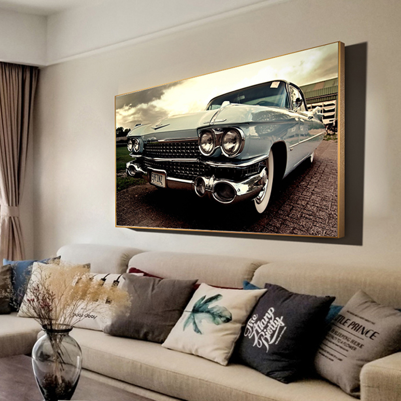 Vintage Car Wall Posters And Prints Classic Retro Car Picture HD Print Canvas Painting Car Wall Art For Living Room Decor Cuadro