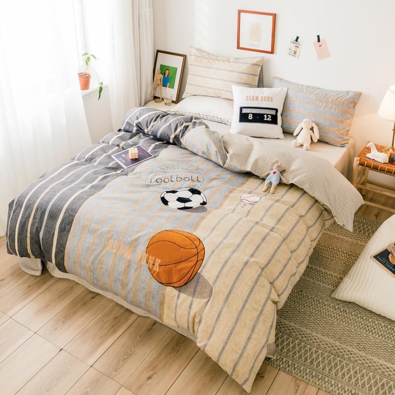 Bedding Sets Bedroom Cotton Set Cartoon Football Basketball Bed Linen Bedclothes Duvet Cover Flat Sheet Pillowcase Queen/Full, 045
Bedding Sets Bedroom Cotton Set Cartoon Football Basketball Bed Linen Bedclothes Duvet Cover Flat Sheet Pillowcase Queen/Full, 045