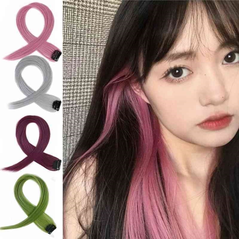 wig Ear invisible color one highlights dyed straight gradual change long piece hair strip bundle, White
wig Ear invisible color one highlights dyed straight gradual change long piece hair strip bundle, White