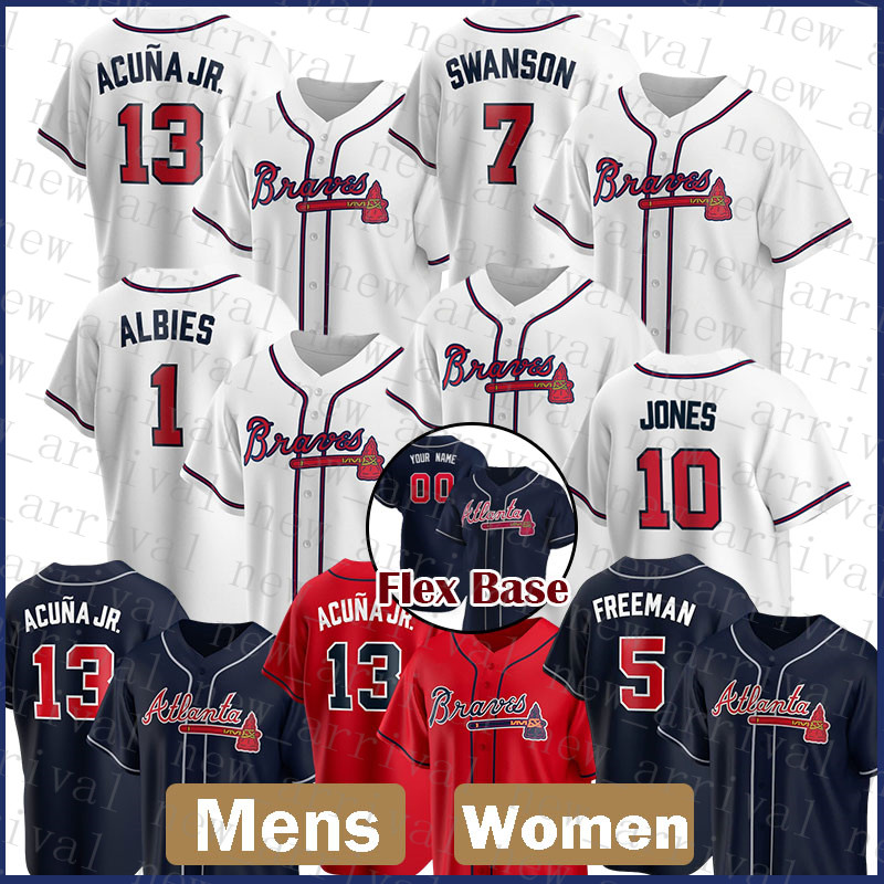 Atlanta Mens Braves Women 13 Ronald Acuna Jr. Custom Baseball Jersey 5 Freddie Freeman 7 Dansby Swanson 1 Ozzie Albies 10 Chipper Jones, Blue;black
Atlanta Mens Braves Women 13 Ronald Acuna Jr. Custom Baseball Jersey 5 Freddie Freeman 7 Dansby Swanson 1 Ozzie Albies 10 Chipper Jones, Blue;black