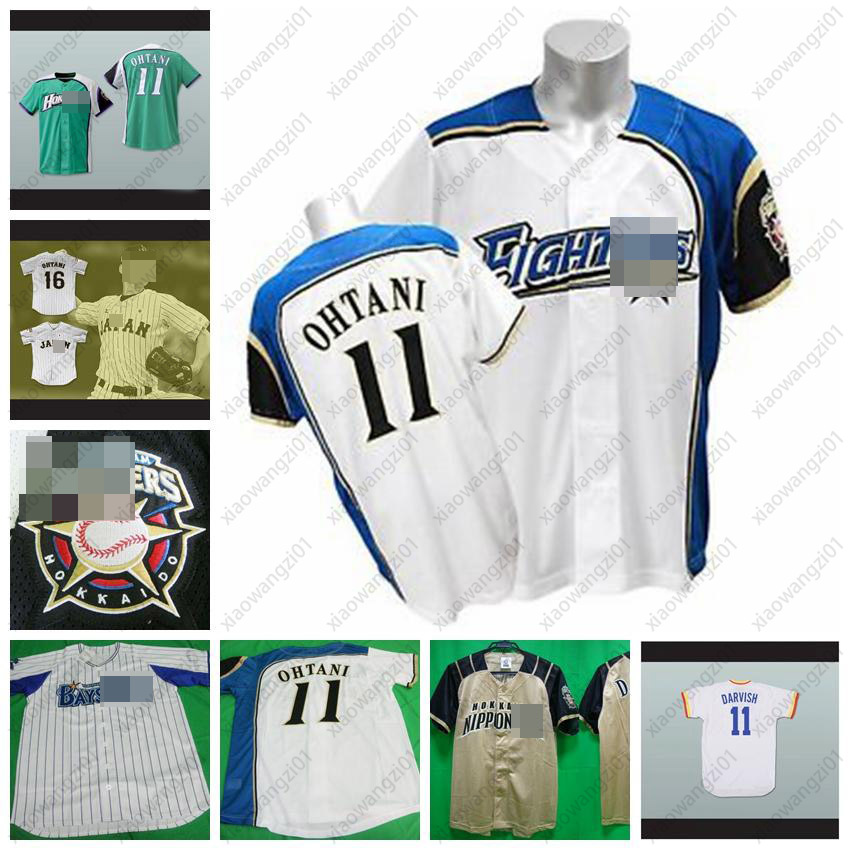 Custom 2011 Hokkaido Nippon Ham Fighters Jersey Darvish Shohei Ohtani 16 Japan Samurai Black Pinstriped Baseball Jerseys
Custom 2011 Hokkaido Nippon Ham Fighters Jersey Darvish Shohei Ohtani 16 Japan Samurai Black Pinstriped Baseball Jerseys