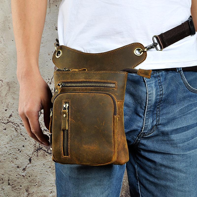 Waist Bags Genuine Leather Thigh Drop Leg Bag Men Motorcycle Rider Messenger Cowhide Hip Belt Fanny Pack Male Phone Pouch, Black
Waist Bags Genuine Leather Thigh Drop Leg Bag Men Motorcycle Rider Messenger Cowhide Hip Belt Fanny Pack Male Phone Pouch, Black