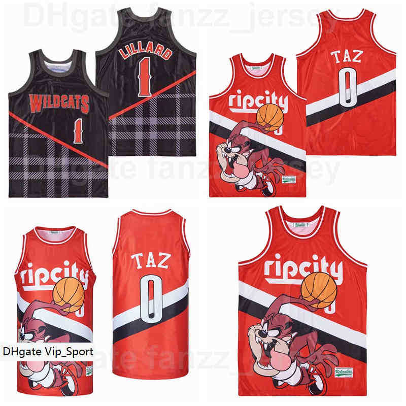 Men Moive Wildcats High School 0 RIPCITY TAZ Jersey 1 Damian Lillard Basketball HipHop Breathable Red Black Team Color Hip Hop Pure Cotton
Men Moive Wildcats High School 0 RIPCITY TAZ Jersey 1 Damian Lillard Basketball HipHop Breathable Red Black Team Color Hip Hop Pure Cotton
