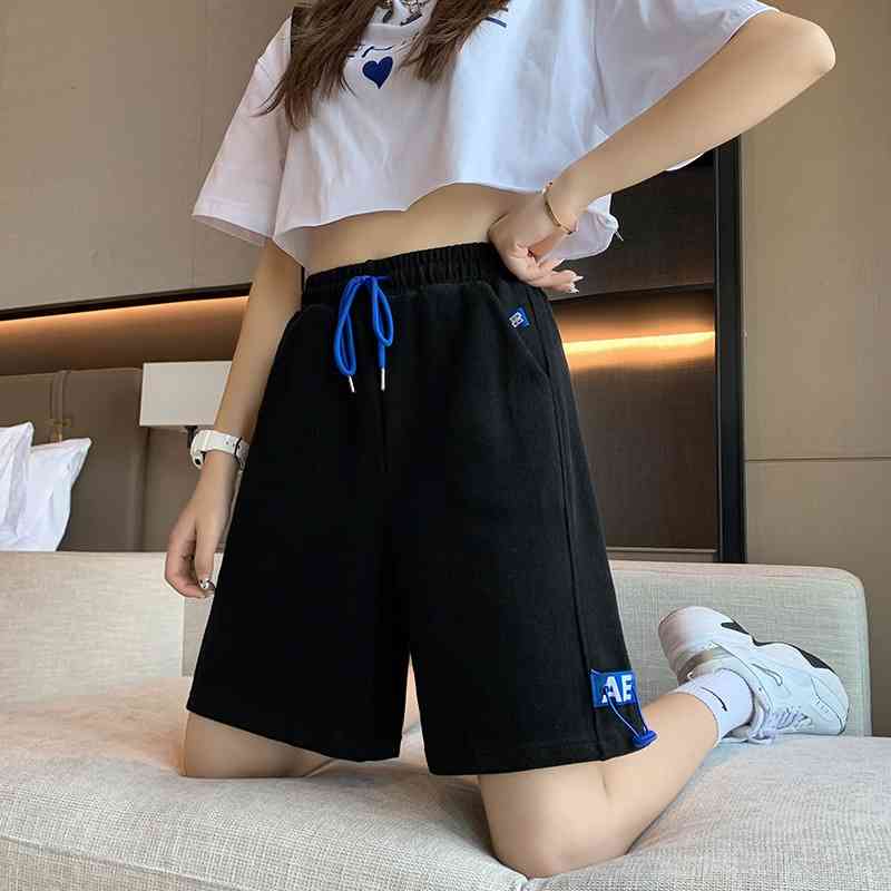 Summer thin sports shorts women's loose casual Capris wear wide leg large running fitness yoga pants