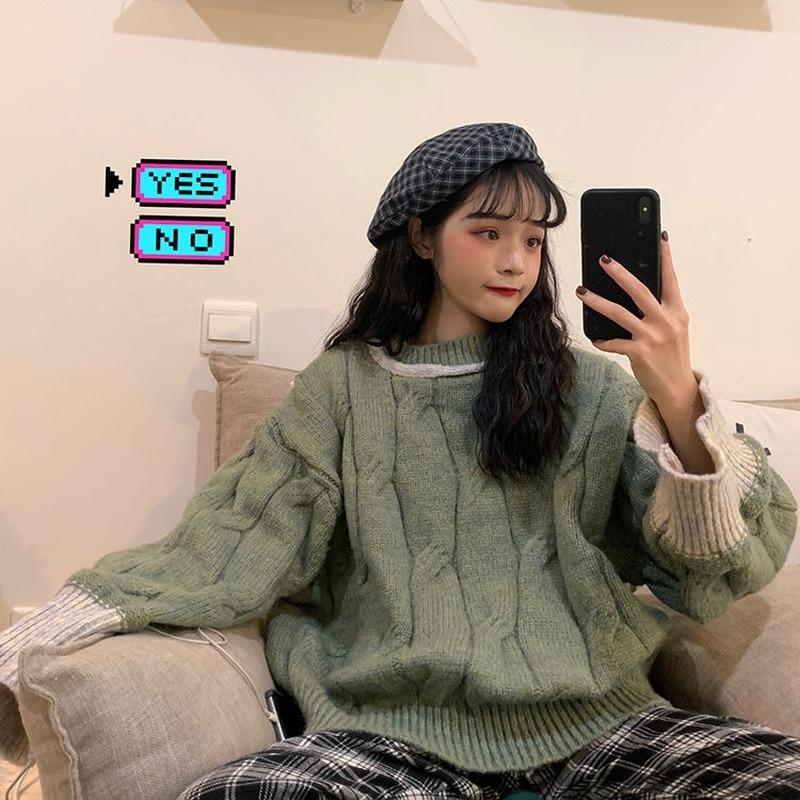 Women's Sweaters Thick Thread Sweater Short Loose Outer Wear Autumn And Winter Pullover Top, White;black
Women's Sweaters Thick Thread Sweater Short Loose Outer Wear Autumn And Winter Pullover Top, White;black