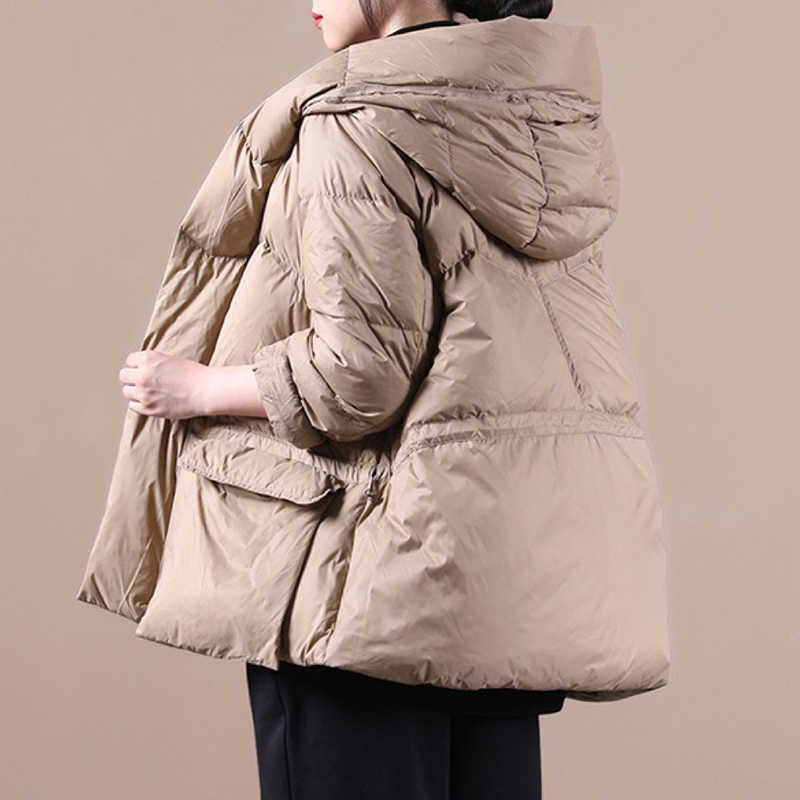 SEDUTMO Winter Fashion Oversize Duck Down Coat Women Hooded Warm Thick Jackets Black Autumn Pocket Casual Parkas ED1428 210819