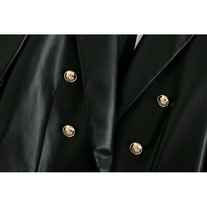 PU Leather Jackets Autumn Fashion Buttonfly Ladies Coats Moto Style Female Jacket Girls Chic Coat 210430