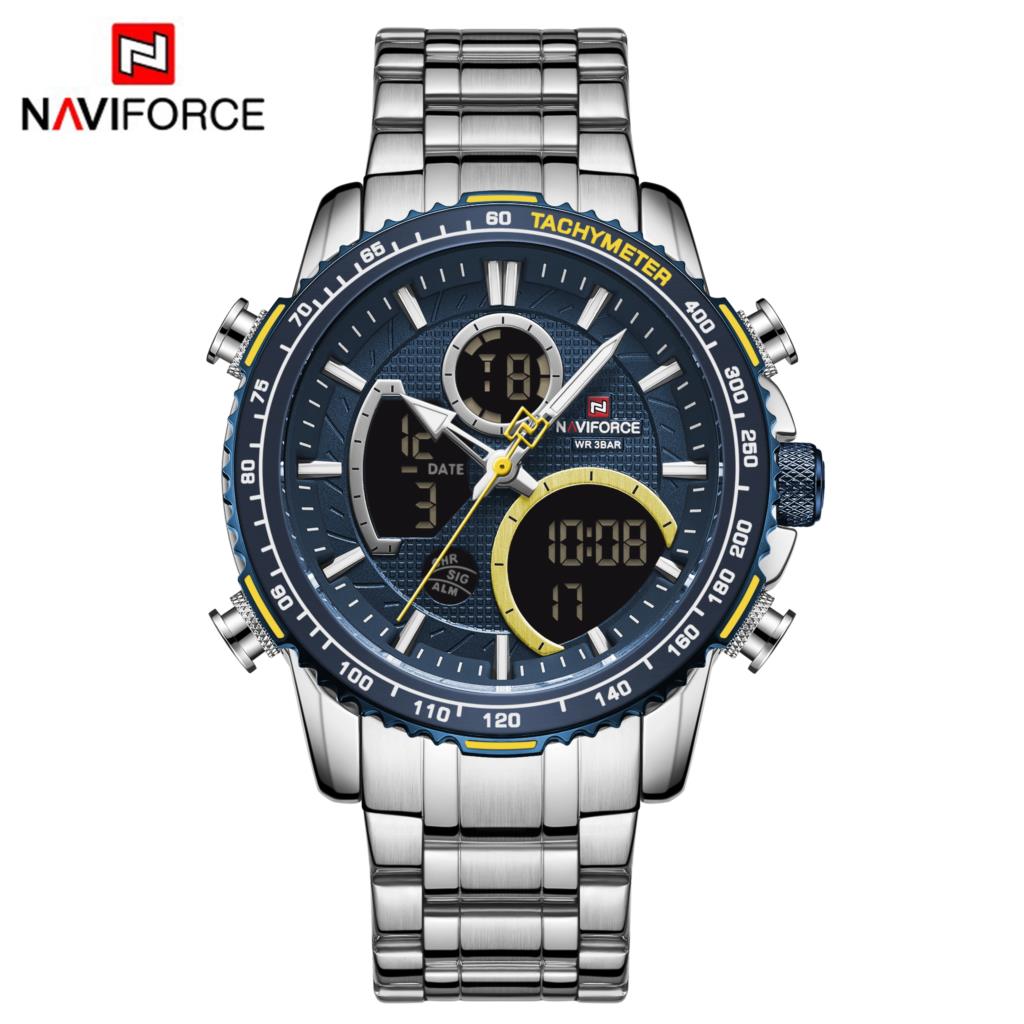 NAVIFORCE Men Watch Dual Display Blue Sport Timepiece Chronograph Quartz Wristwatch Date Male Clock Relogio Masculino NF9182g, Silver blue
NAVIFORCE Men Watch Dual Display Blue Sport Timepiece Chronograph Quartz Wristwatch Date Male Clock Relogio Masculino NF9182g, Silver blue