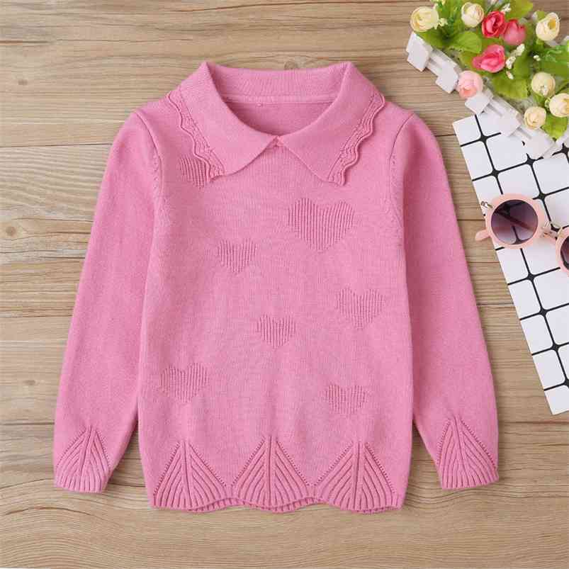 Winter Children Casual Cotton Knitted Long Sleeve Turn-down Collar Pink Solid Baby Girls T-shirt 0-2T 210629
Winter Children Casual Cotton Knitted Long Sleeve Turn-down Collar Pink Solid Baby Girls T-shirt 0-2T 210629