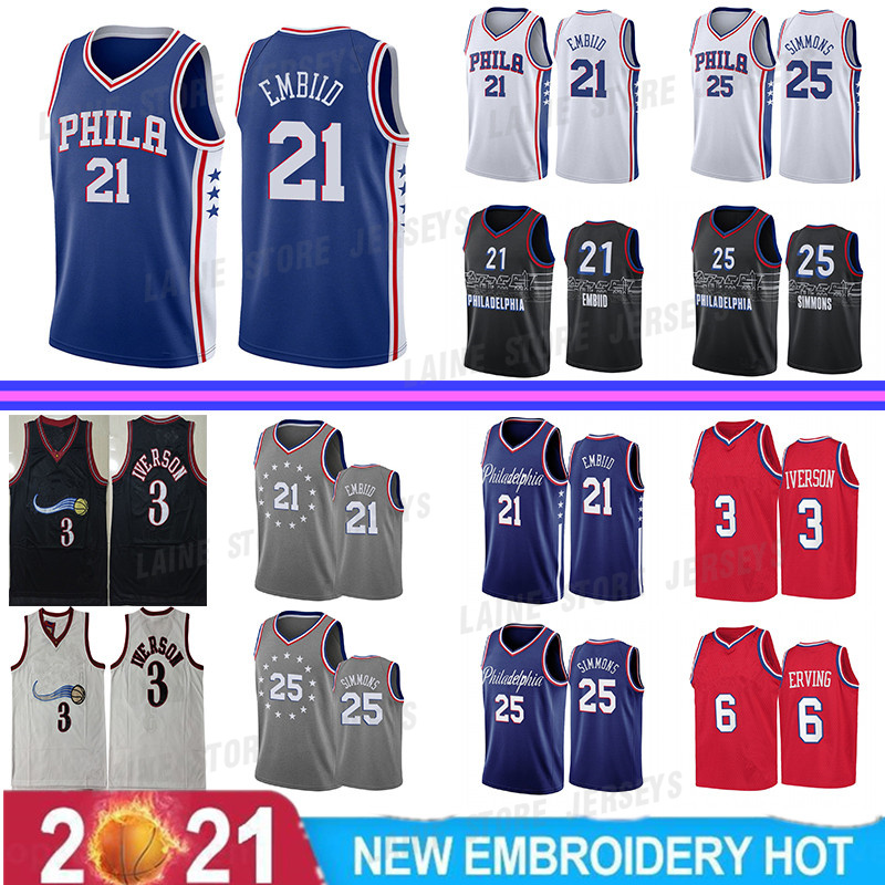 Joel 21 Embiid Basketball Jersey Ben 25 Simmons Allen 3 Iverson Mesh Julius 6 Erving Retro Black jerseys, Beige mens
Joel 21 Embiid Basketball Jersey Ben 25 Simmons Allen 3 Iverson Mesh Julius 6 Erving Retro Black jerseys, Beige mens