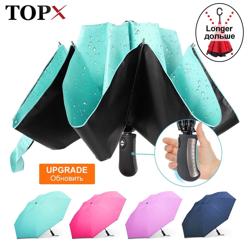 Reverse Fully-automatic Umbrella Rain Women Men Windproof 3Folding Big Black Coating Sun Umbrella Outdoor Fashion Umbrellas 210320
Reverse Fully-automatic Umbrella Rain Women Men Windproof 3Folding Big Black Coating Sun Umbrella Outdoor Fashion Umbrellas 210320