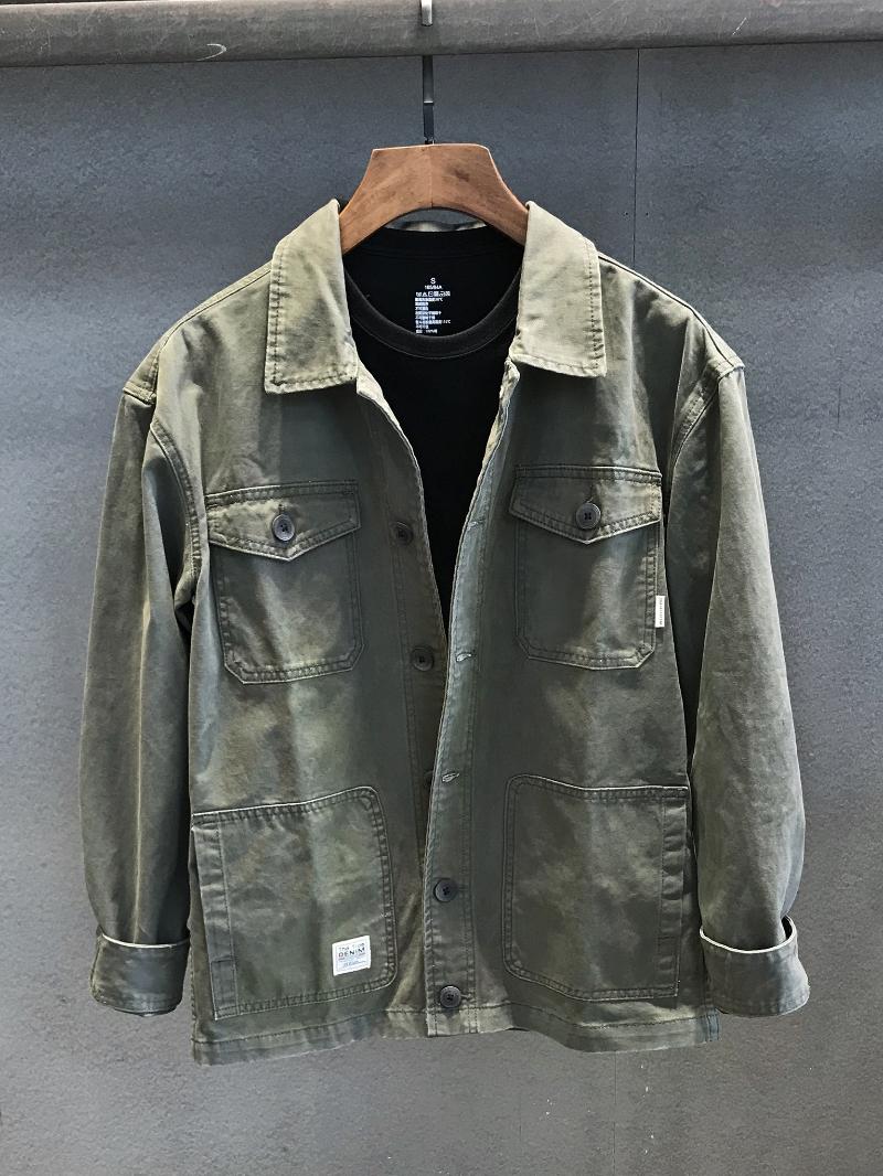 Green Jackets For Men Brand Spring Casual Denim Jacket Youthful Vitality Korean Coat Chaqueta De Los Hombres BG50JS Men's