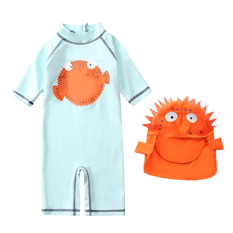 Boys One-Piece Swimsuit Pufferfish Long Sleeve Big, Middle And Small Kids Beach Sunscreen Clothes With Hat XYY-38 Suits
Boys One-Piece Swimsuit Pufferfish Long Sleeve Big, Middle And Small Kids Beach Sunscreen Clothes With Hat XYY-38 Suits