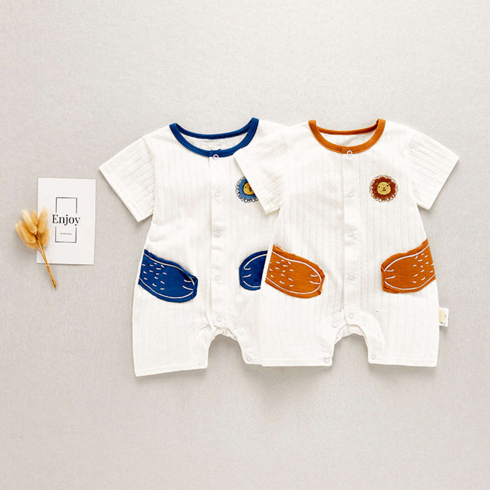 Baby summer suit short sleeve Khaki 3-6 months boys' climbing 2 one-piece full moon, White
Baby summer suit short sleeve Khaki 3-6 months boys' climbing 2 one-piece full moon, White