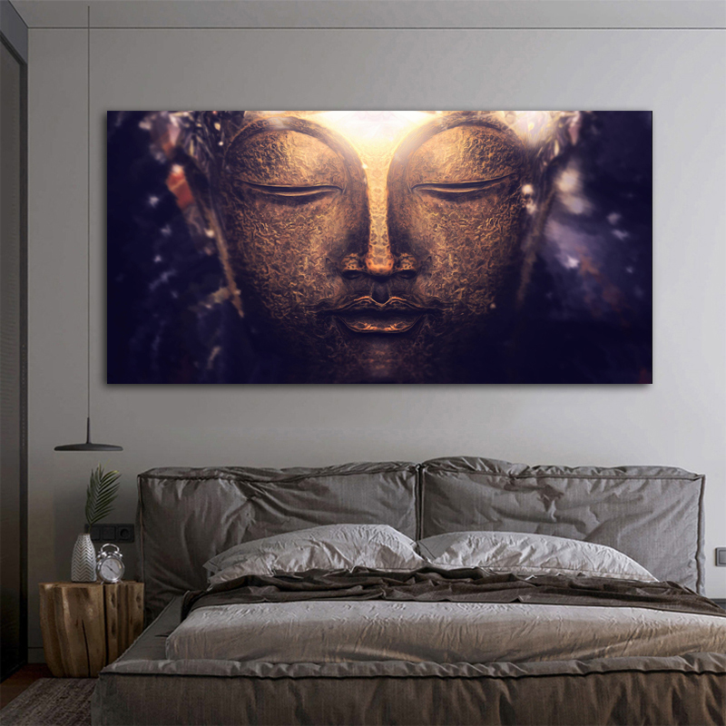 Canvas Posters Buddha Painting Wall Art Pictures For Living Room Modern Home Decor Large Size Decorative Prints Sofa Bedside