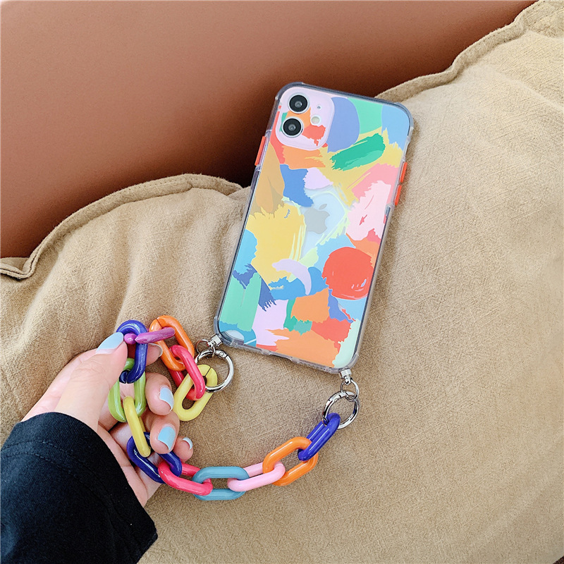 Art Graffiti Wrist Chain Phone Cases Camera Protection Cute Bracelet Soft Cover For iPhone 12 Pro Max 11 Promax XR X XS Xsmax 7 8 SE, #1
Art Graffiti Wrist Chain Phone Cases Camera Protection Cute Bracelet Soft Cover For iPhone 12 Pro Max 11 Promax XR X XS Xsmax 7 8 SE, #1