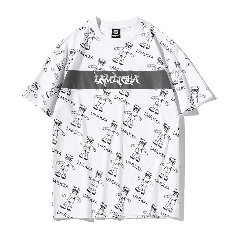 Men Women Casual Printed T-Shirts Cotton Loose Popular Rock Hip Hop Rapper Shirt Tee Tops, White
Men Women Casual Printed T-Shirts Cotton Loose Popular Rock Hip Hop Rapper Shirt Tee Tops, White