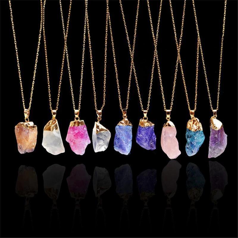 Irregular Natural Stones Necklaces Gold Link Chains Women Fashion Rhinestone Crystal Quartz Pendant Charms Necklace Collar Sweater Chain Jewelry Gifts, Silver
Irregular Natural Stones Necklaces Gold Link Chains Women Fashion Rhinestone Crystal Quartz Pendant Charms Necklace Collar Sweater Chain Jewelry Gifts, Silver