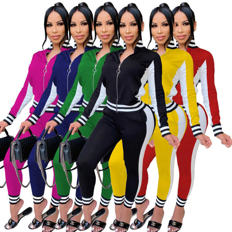 Women Tracksuits Two Pieces Clothing Designer 2021 Ribbon Stitching Jacket Leggings Jogging Suits Zipper Cardigan Long Pants Fall Winter Sportwear, Yellow
Women Tracksuits Two Pieces Clothing Designer 2021 Ribbon Stitching Jacket Leggings Jogging Suits Zipper Cardigan Long Pants Fall Winter Sportwear, Yellow