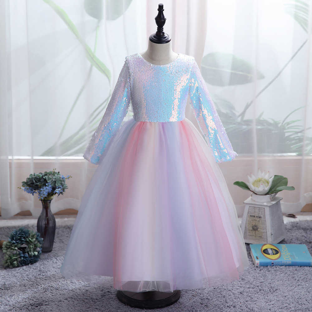 2022 Children's Dress Princess Colorful Sequin Pompous Long Sleeve Girl's Mesh Skirt, Orange
2022 Children's Dress Princess Colorful Sequin Pompous Long Sleeve Girl's Mesh Skirt, Orange