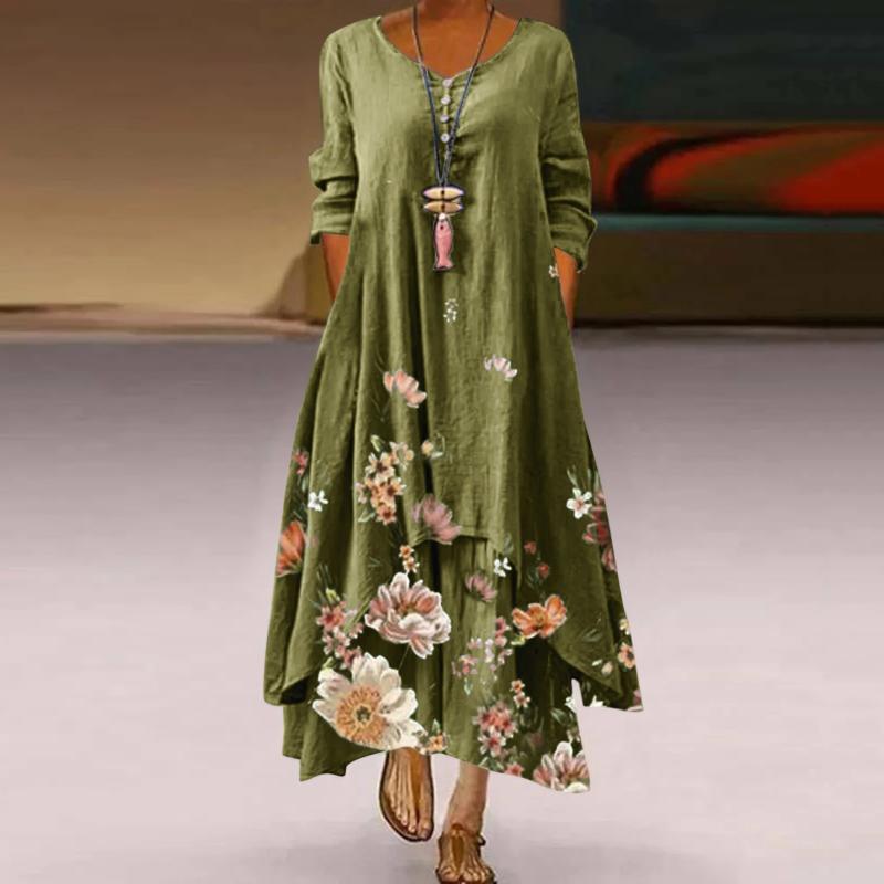 Casual Dresses #Plus Size Dress Women Floral Print O-neck Long Sleeve Irregular Loose Summer Clothes Zomer Jurkjes Dames 2021, Wh
Casual Dresses #Plus Size Dress Women Floral Print O-neck Long Sleeve Irregular Loose Summer Clothes Zomer Jurkjes Dames 2021, Wh