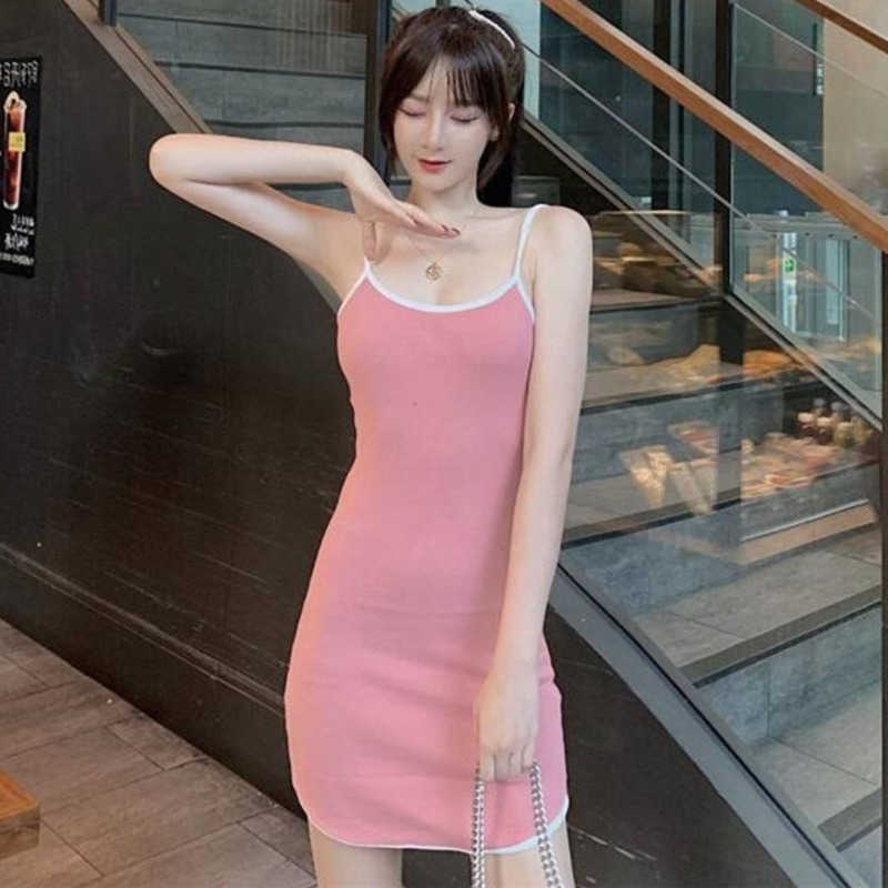Women's Summer Tops Pink Sexy Slim Backless Tank Top Base Short Mini Party Dress Korea Women Clothes Befree 68SK 210603
Women's Summer Tops Pink Sexy Slim Backless Tank Top Base Short Mini Party Dress Korea Women Clothes Befree 68SK 210603