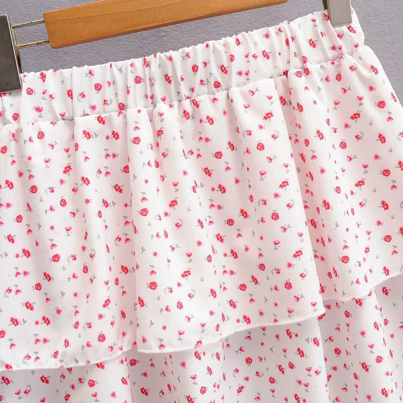 Square Collar Trumpet Sleeve Pink Sexy Navel Sweet Chic Women's Shirt Elastic Waist Folded Mini Female Skirt Suit 210507