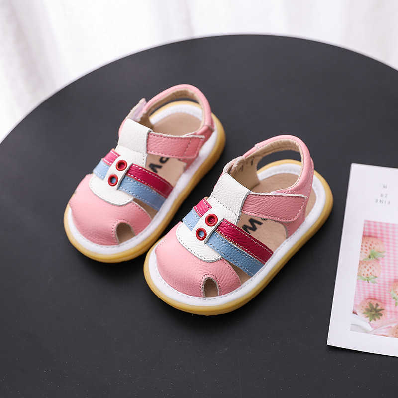baby sandels summer baby boy baby girl soft sole Genuine Leather shoes 0-3 years 210722